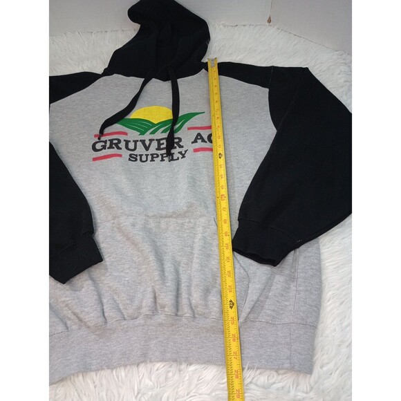 Badger Sport Gray/Black Accent Long Sleeve Pullover Hoodie Size L - Picture 2 of 11